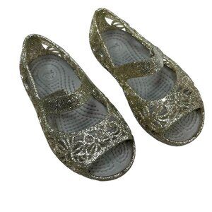 Crocs Toddler Girls Isabella Glitter Mary Jane Jelly Sandals Size 7